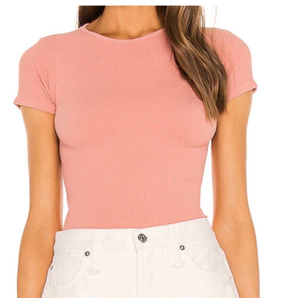Free People Weekday Smalls Baby Tee in Copper Rose
